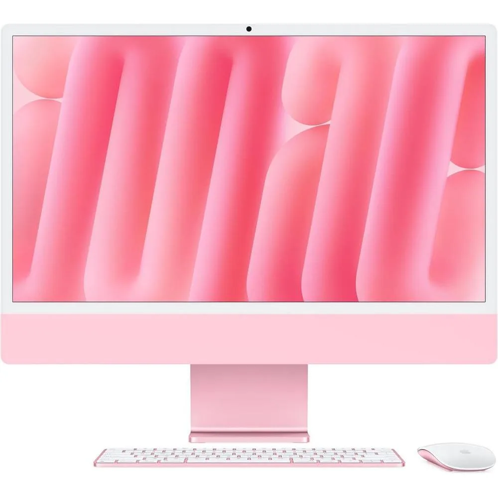 Apple 2024 iMac All-in-One Desktop Computer with M4 chip with 8-core CPU and 8-core GPU: Built for Apple Intelligence, 24-inch Retina Display, 16GB Unified Memory, 256GB SSD Storage; Pink