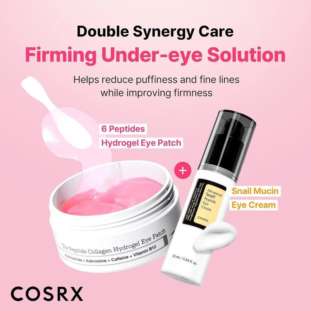 Parches Oculares COSRX Con Péptidos Y Colágeno Para Ojos Hinchados Y Círculos Oscuros, 60 Unidades