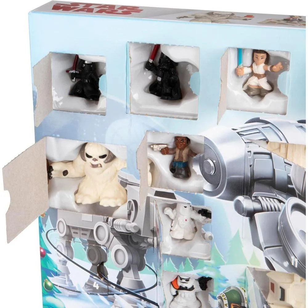 Calendario de Adviento Star Wars con 24 Sorpresas, Incluye Figuras y Vehículos para Niños y Niñas Mayores de 4 Años