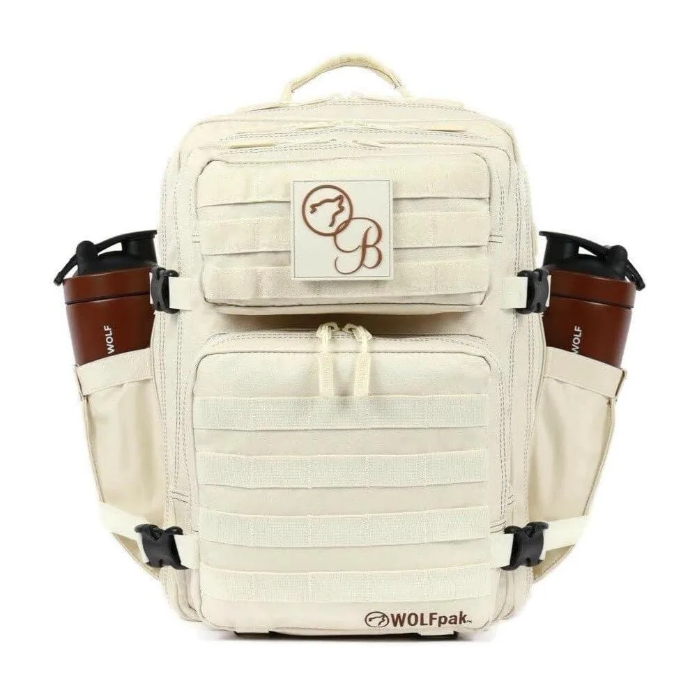 WOLFpak Mochila 35L Bombshell Sportswear en color crème, diseño unisex para actividades casuales y deportivas, hecha de poliéster resistente