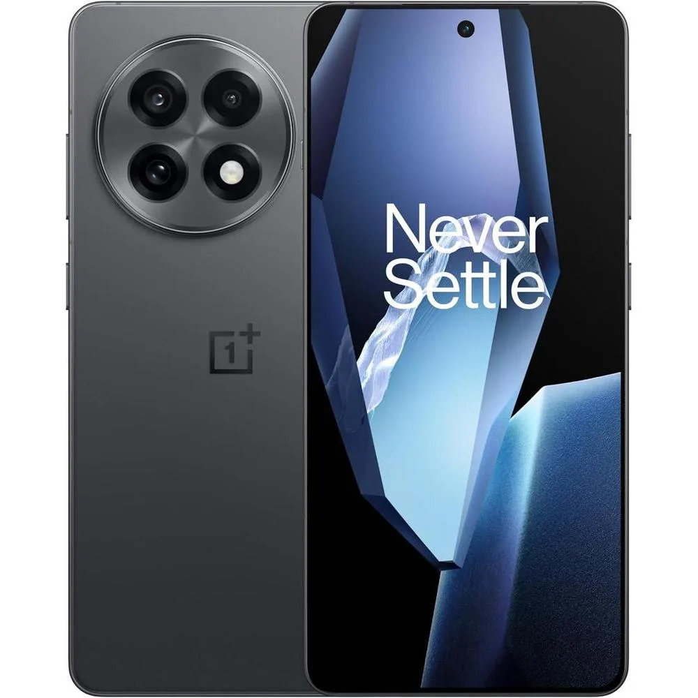 OnePlus 13R con 12GB RAM y 256GB almacenamiento, Dual-SIM, Snapdragon 8 Gen 3, carga rápida, Nebula Noir, Android 15