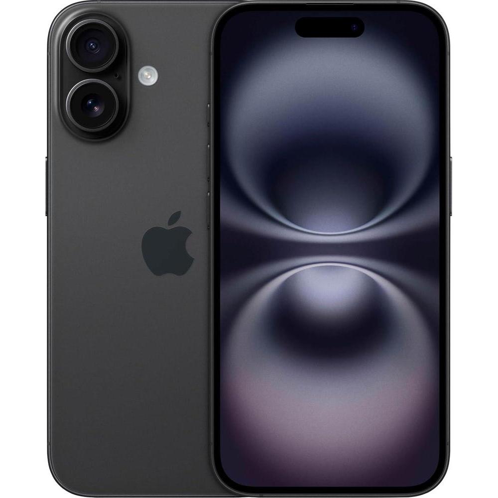 Apple iPhone 16, US Version, 128GB, Black - Unlocked (Renewed Premium)