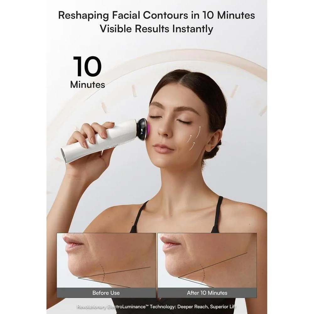 Dispositivo de terapia de luz roja 3 en 1 para cara y cuello para cuidado de la piel con reducción efectiva de arrugas