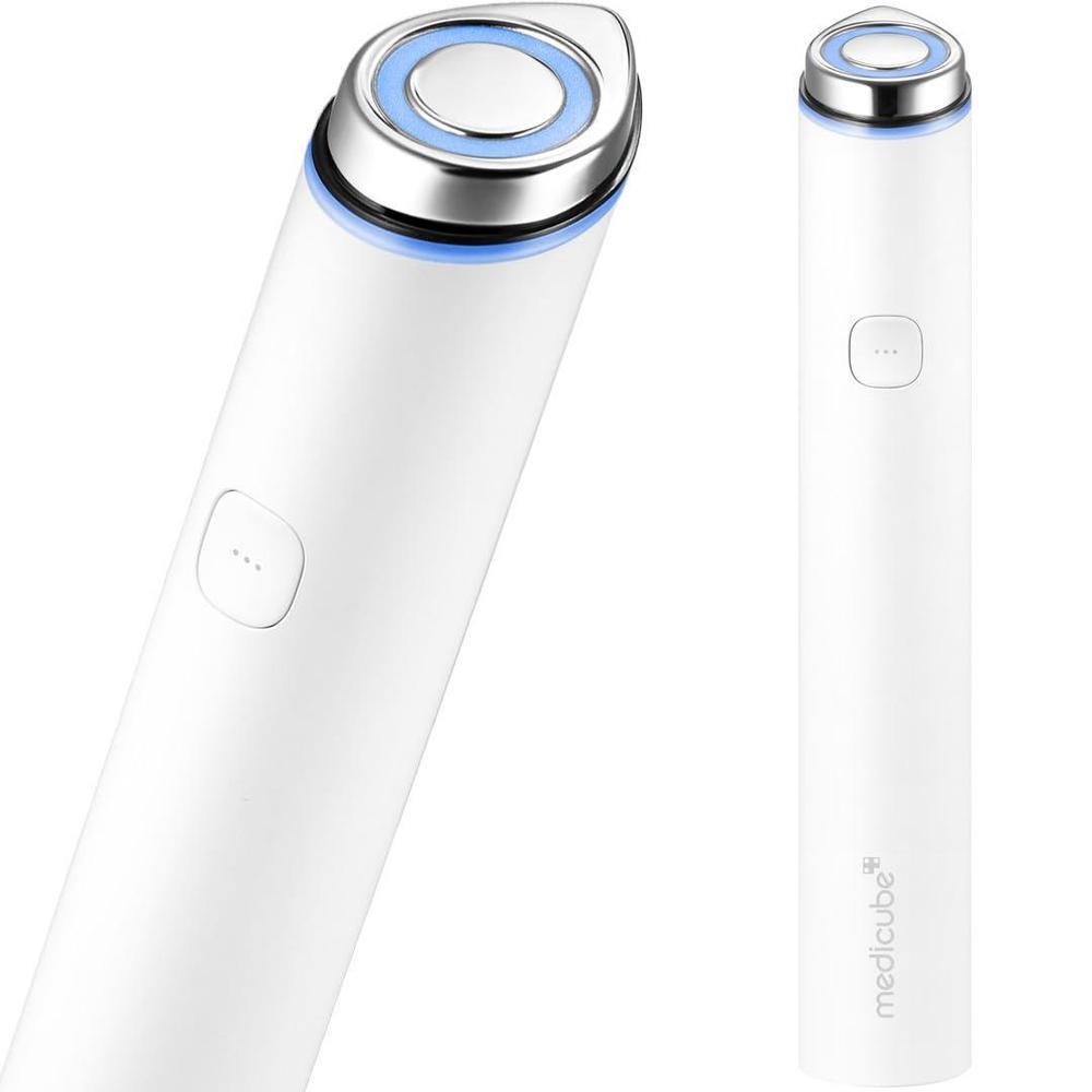 medicube Mini Booster Pro White | Dispositivo facial asequible en el hogar para principiantes, potenciador de brillo portátil para piel de vidrio, aumenta la absorción del cuidado de la piel, cuidado