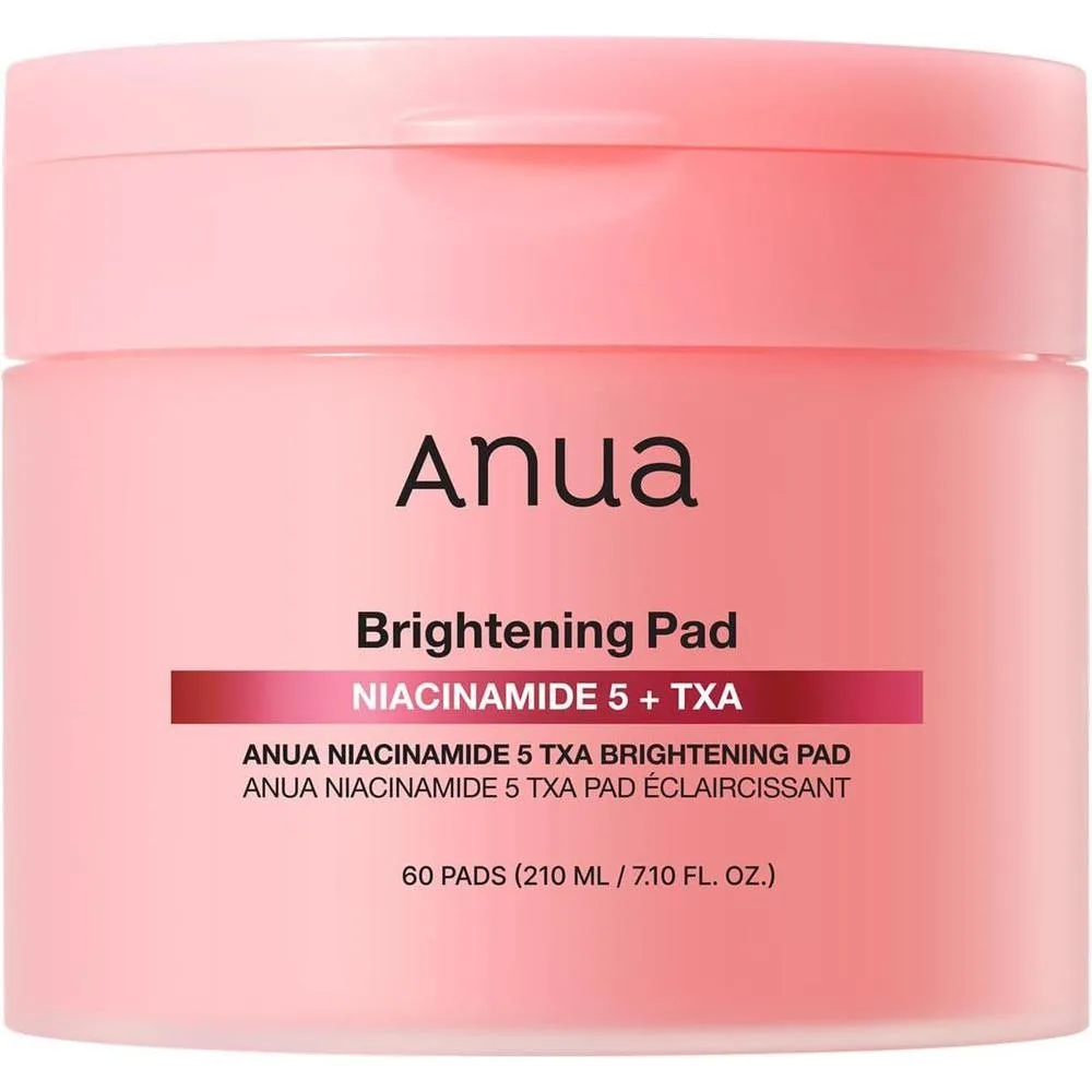 Anua Niacinamide 5 TXA Toner Pads con ácido tranexámico para cuidado diario de la piel coreano, incluye 60 almohadillas