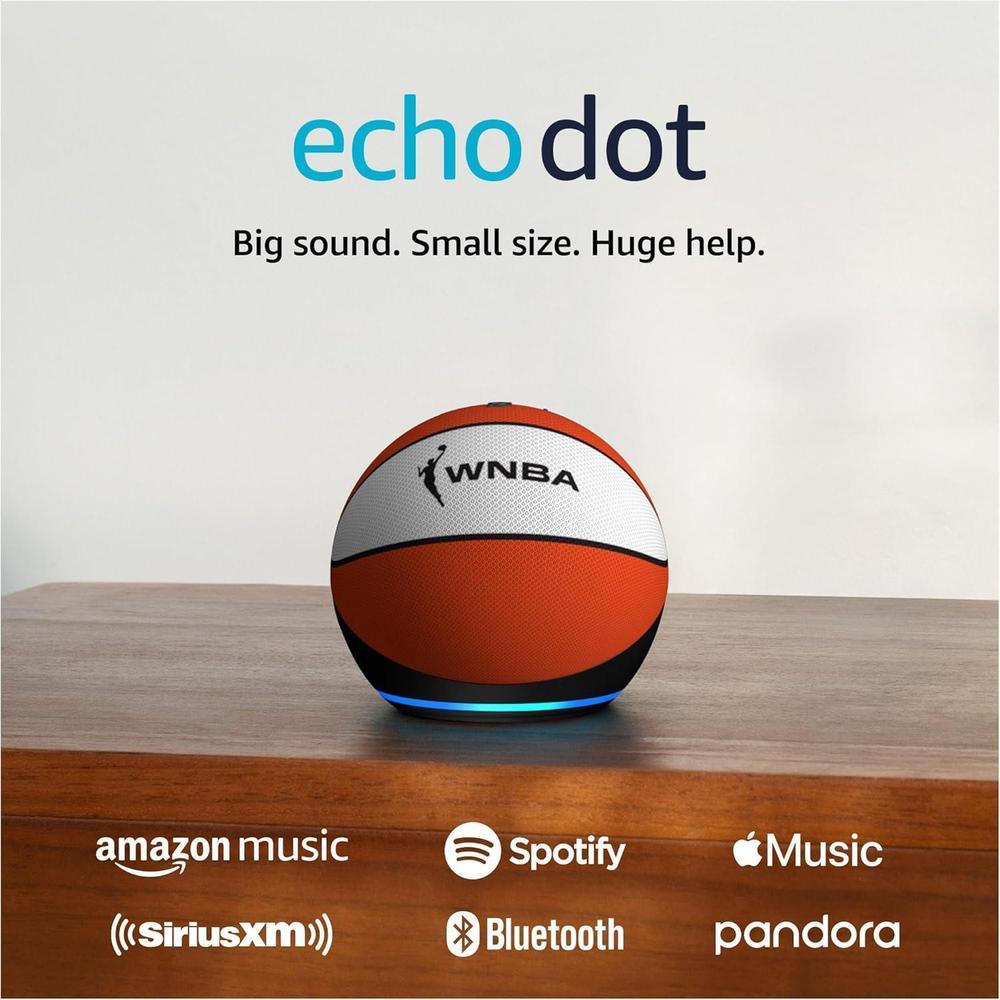 Echo Dot (newest model) | Officially Licensed WNBA Limited-Edition
