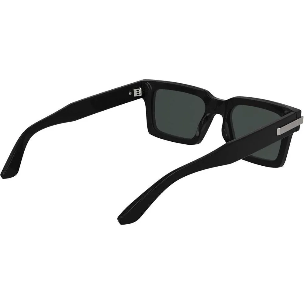 Gafas de sol rectangulares Calvin Klein con detalles metálicos y marco de acetato reciclado para un estilo sofisticado