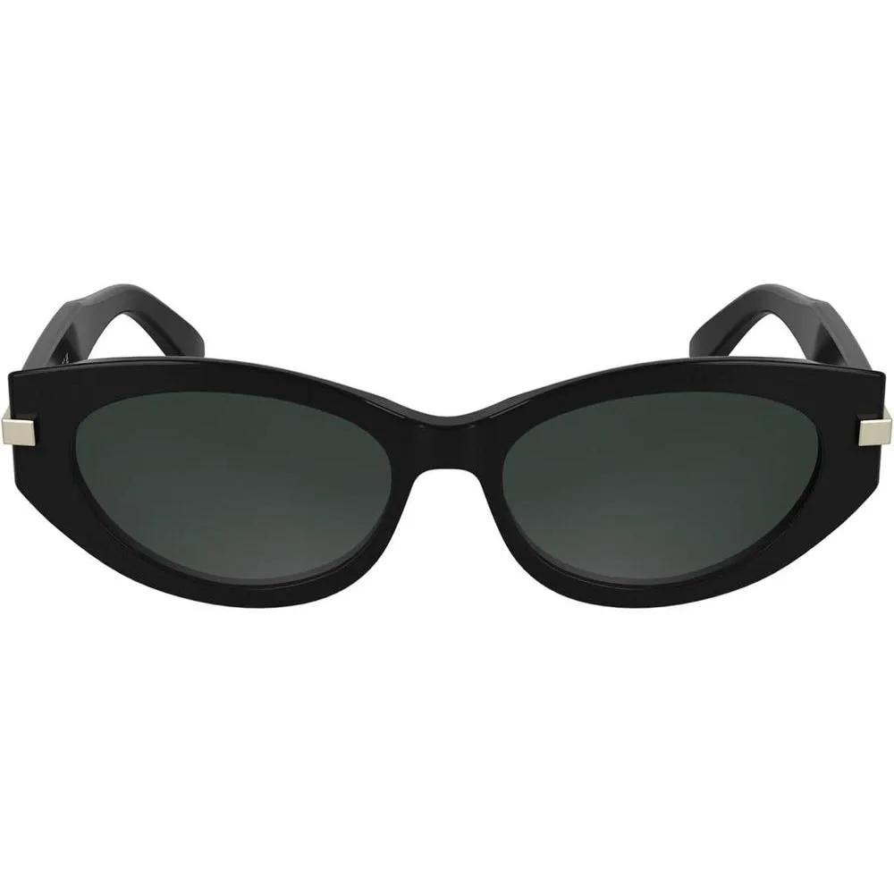 Gafas de sol Calvin Klein mujer CK25502S negras con lente gris sólido y logotipo refinado