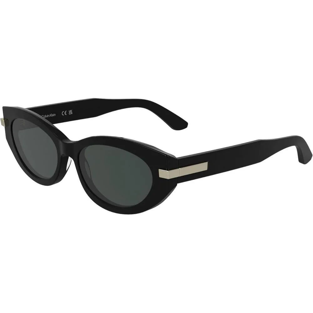 Gafas de sol Calvin Klein mujer CK25502S negras con lente gris sólido y logotipo refinado