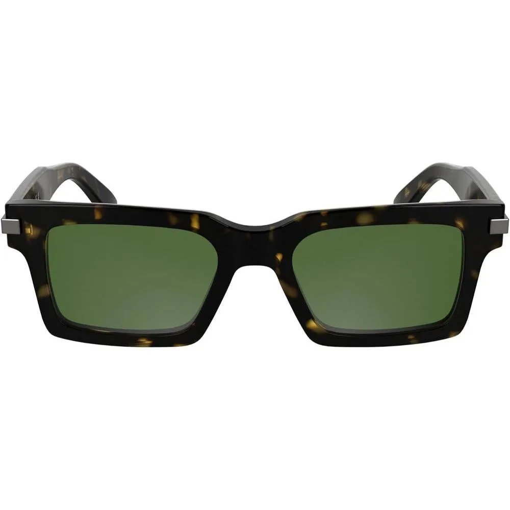 Gafas de sol Calvin Klein CK25503S rectangulares con detalles de metal, acetato renovado y ajuste cómodo