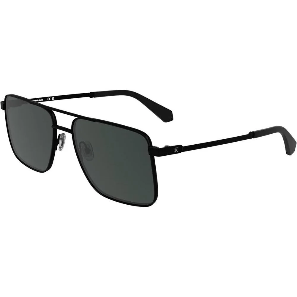 Gafas de sol Calvin Klein estilo aviador con marco metálico, doble puente y lentes tonificadas en modelo XL para hombres