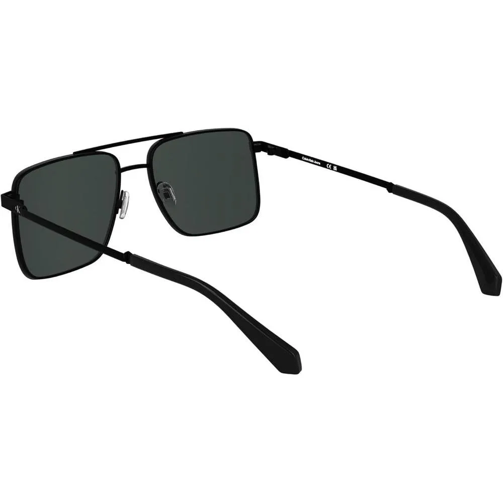Gafas de sol Calvin Klein estilo aviador con marco metálico, doble puente y lentes tonificadas en modelo XL para hombres