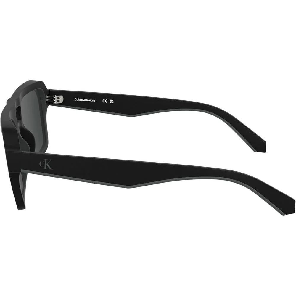 Calvin Klein Jeans CKJ25603S, gafas de sol rectangulares para hombre, color negro mate, tamaño único, estilo ecológico
