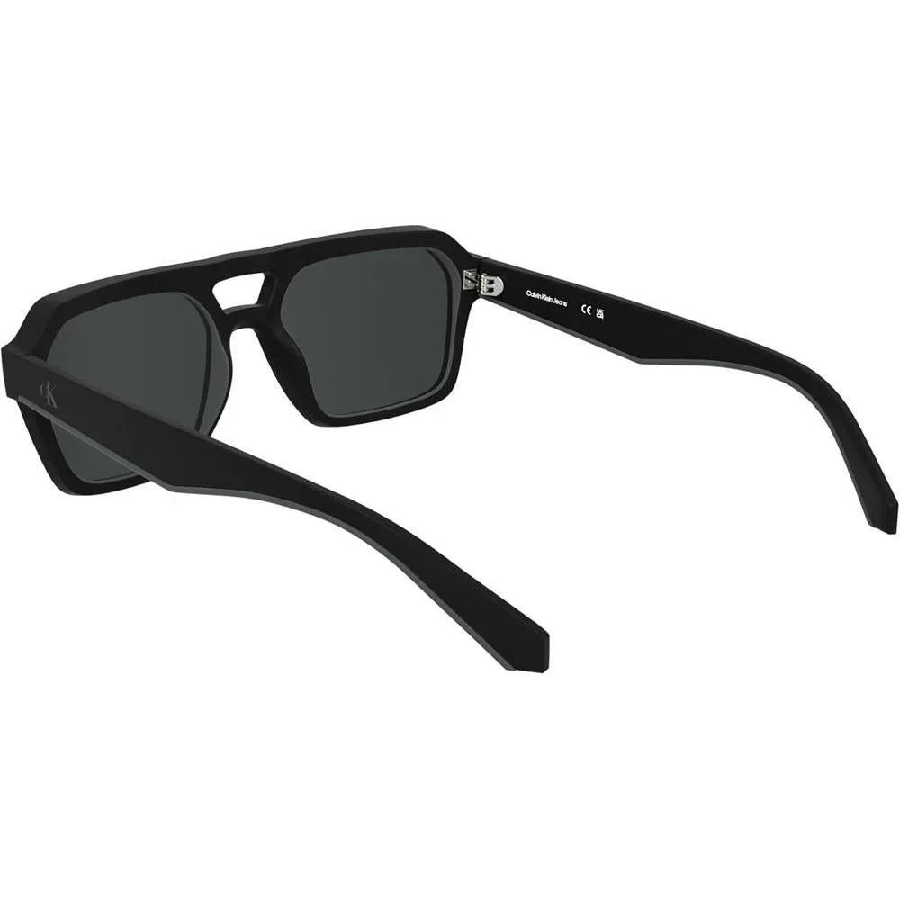 Calvin Klein Jeans CKJ25603S, gafas de sol rectangulares para hombre, color negro mate, tamaño único, estilo ecológico