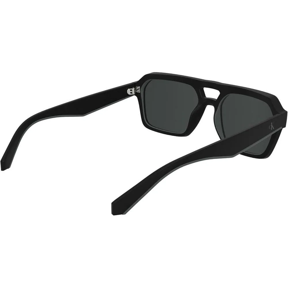 Calvin Klein Jeans CKJ25603S, gafas de sol rectangulares para hombre, color negro mate, tamaño único, estilo ecológico