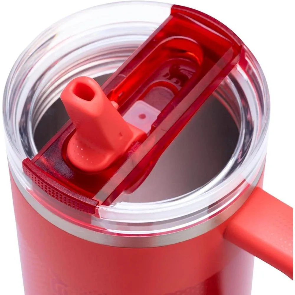 STANLEY Quencher ProTour - Vaso térmico con tapa a prueba de fugas, popote y asa integrados, acero inoxidable, compatible con portavasos