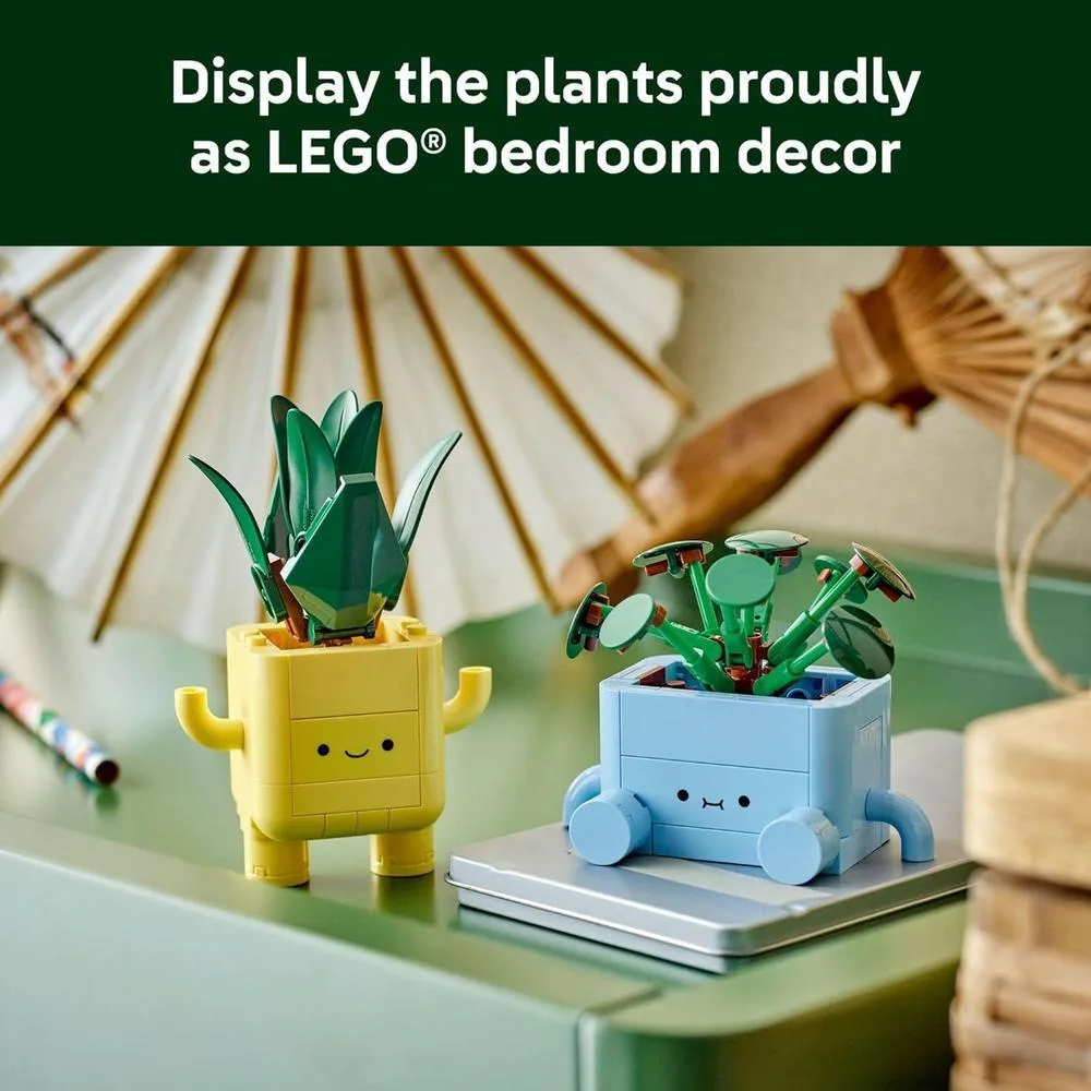 LEGO Botanicals Happy Plants para niños de 9+ - Decoración para escritorio - Regalo perfecto para jóvenes aficionados a las plantas