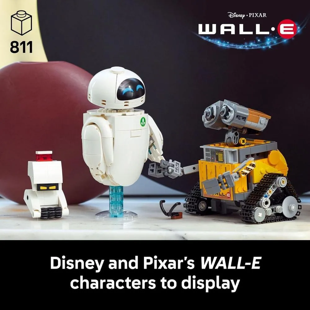 LEGO Disney & Pixar Wall-E & EVE Set de Construcción para Adultos - Decoración para el Hogar y Oficina - Idea de Regalo