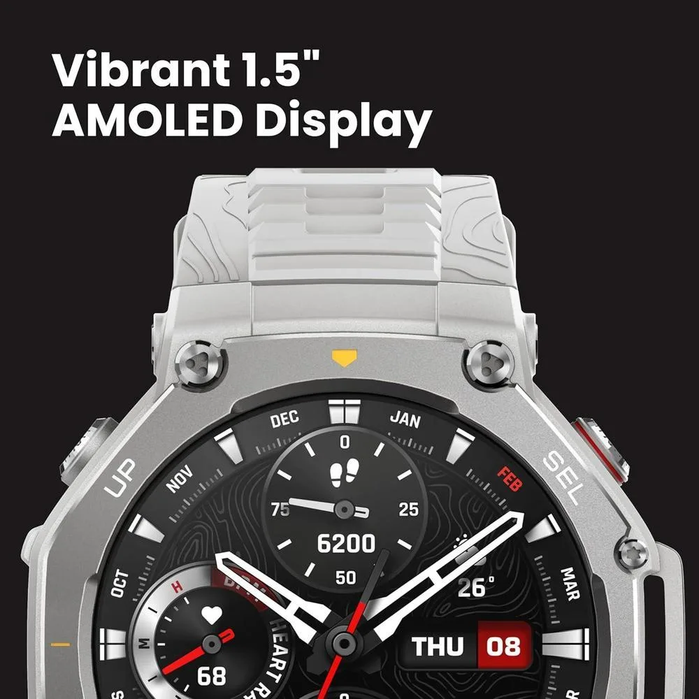 Amazfit T-Rex 3: Reloj Inteligente Militar Resistente, GPS, Mapas Offline, Larga Duración de Batería, 170 Modos Fitness, 1.5"