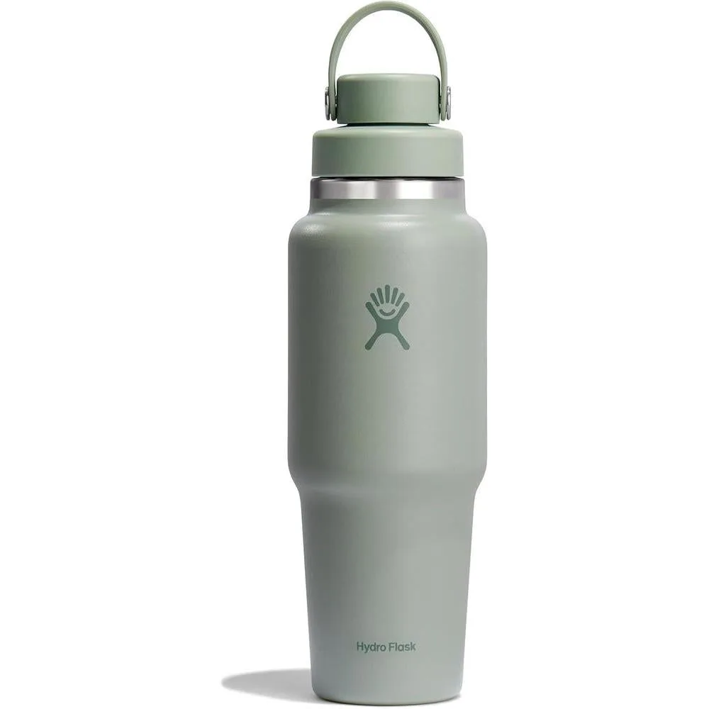 Hydro Flask Botella de viaje con tapa flexible, a prueba de fugas e ideal para mantener bebidas frías, color agave