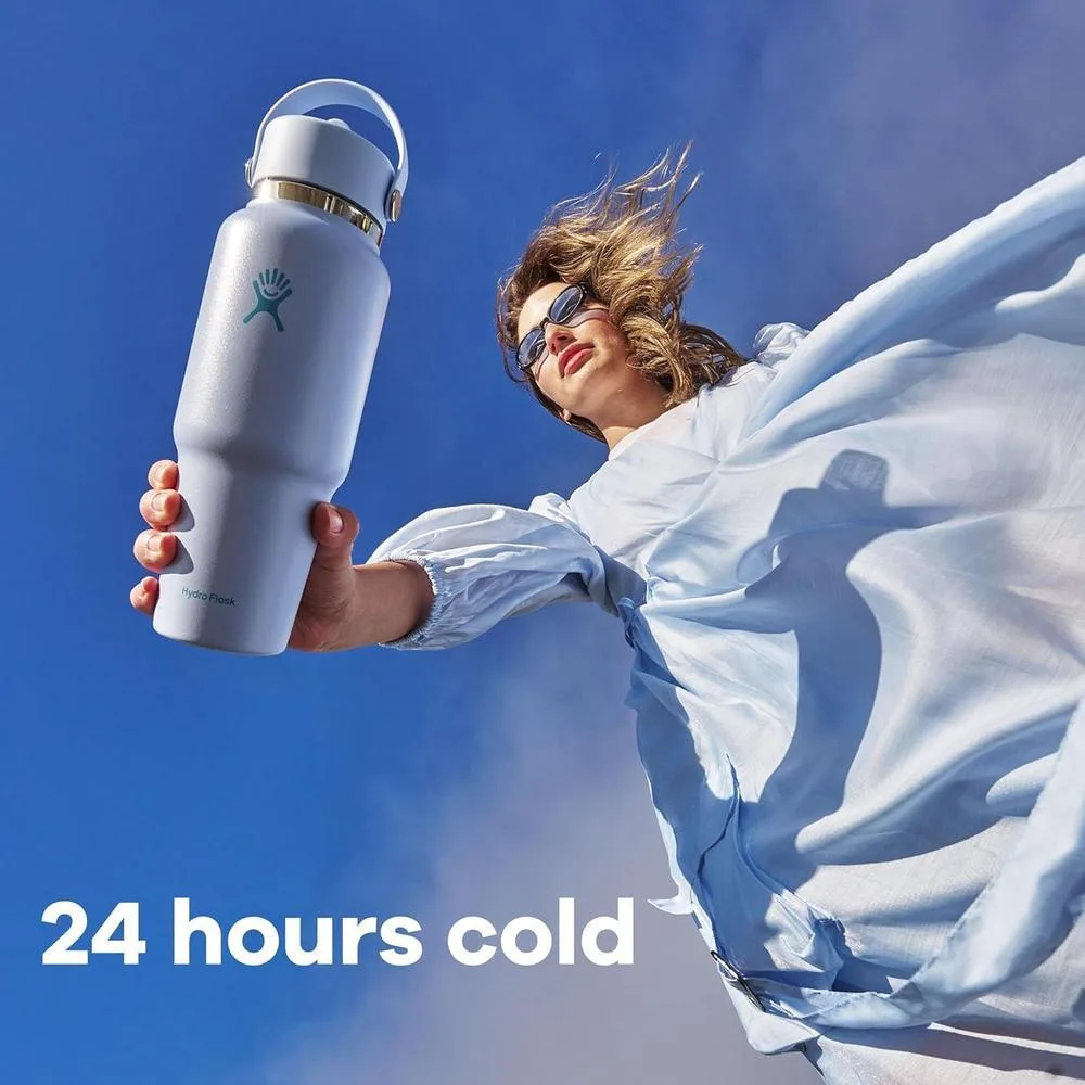Hydro Flask, botella de viaje con tapa flexible, modelo Birch, compatible con portavasos, 32 oz, aislamiento al vacío