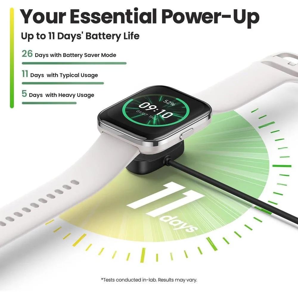 Amazfit Bip 5 Core - Reloj inteligente con duración de batería de 11 días, 120+ modos deportivos, monitor de salud, Negro