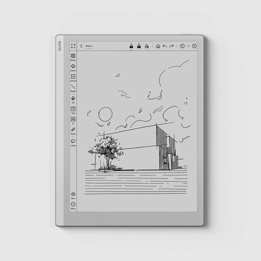 Boox Tablet Go 10.3, Pantalla De Tinta Electrónica Sin Luz Frontal, 4GB Ram, 64GB Almacenamiento, 300 Ppi, Android 12