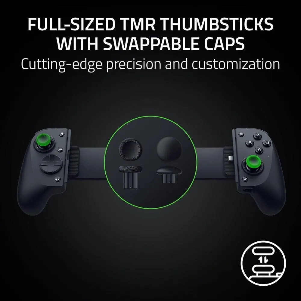 Controlador de juegos Kishi V3 Pro XL para iPad y tabletas Android con pulgares TMR, botones traseros duales, HD Haptics y 6 meses de Apple Arcade