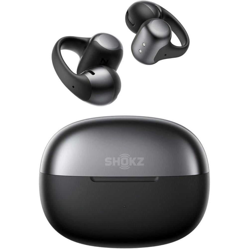 SHOKZ OpenDots ONE - Open-Ear Headphones - Wireless Bluetooth Earbuds with Microphone - Secure, Lightweight, Clip-On Fit - Premium Dolby Audio - Water Resistant - Fast Charging - Up to 40 hrs Playtime