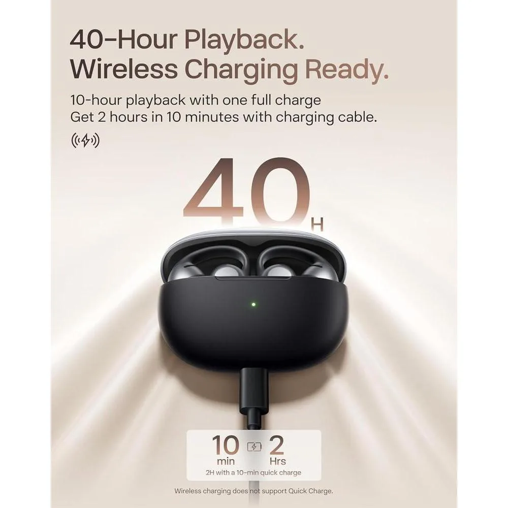 SHOKZ OpenDots ONE - Auriculares inalámbricos Bluetooth de oreja abierta con micrófono, seguro y ligero, audio Dolby Premium, resistente al agua