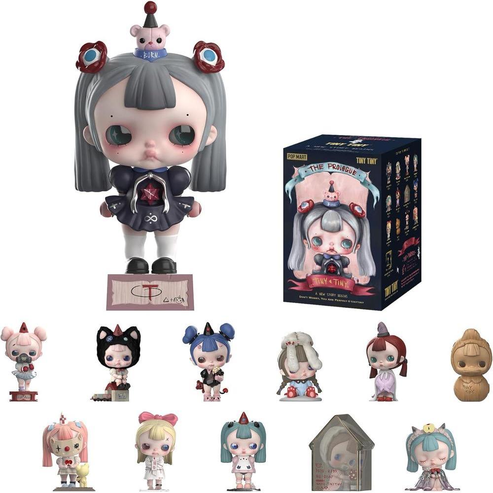 POP MART TINYTINY-Prologue Series Figures Blind Box Figures, Random Design Action Figures Collectible Toys Home Decorations, Holiday Birthday Gifts for Girls and Boys, Single Box