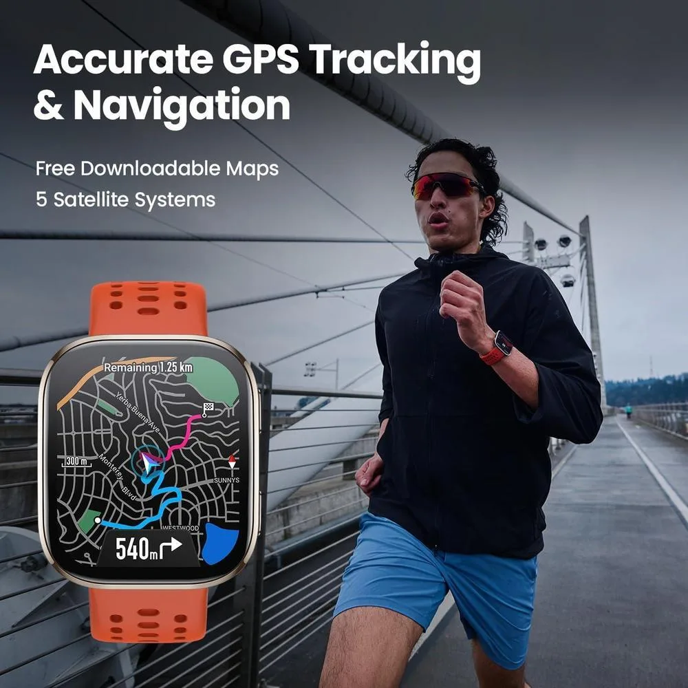 Amazfit Bip 6 Reloj Inteligente con Batería de 14 Días, Pantalla AMOLED, GPS, AI, Bluetooth, Salud y 140+ Modos Fitness