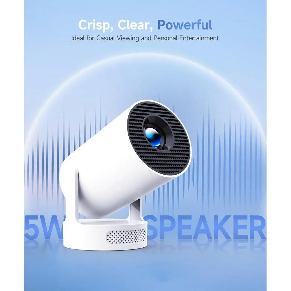Proyector Mini Magcubic con WiFi 6, Bluetooth 5.4, soporte 4K, altavoz 5W, Keystone vertical automático y rotación 180°
