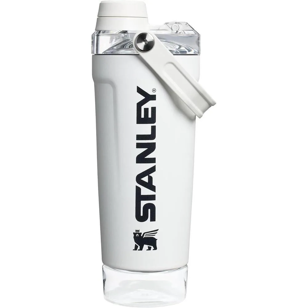 Stanley Activate - Botella agitadora acero inoxidable aislada, almacenamiento de base y tapa de flujo rápido