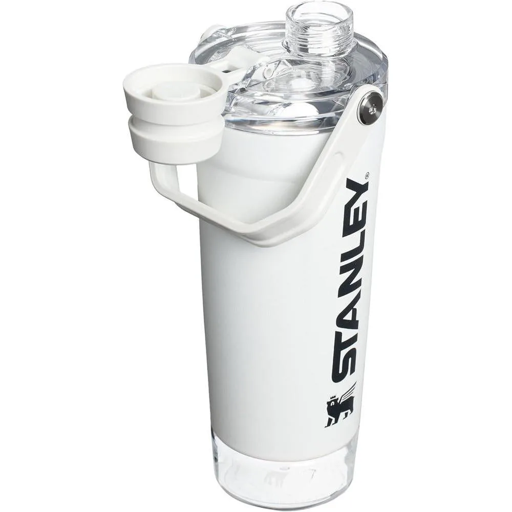 Stanley Activate - Botella agitadora acero inoxidable aislada, almacenamiento de base y tapa de flujo rápido