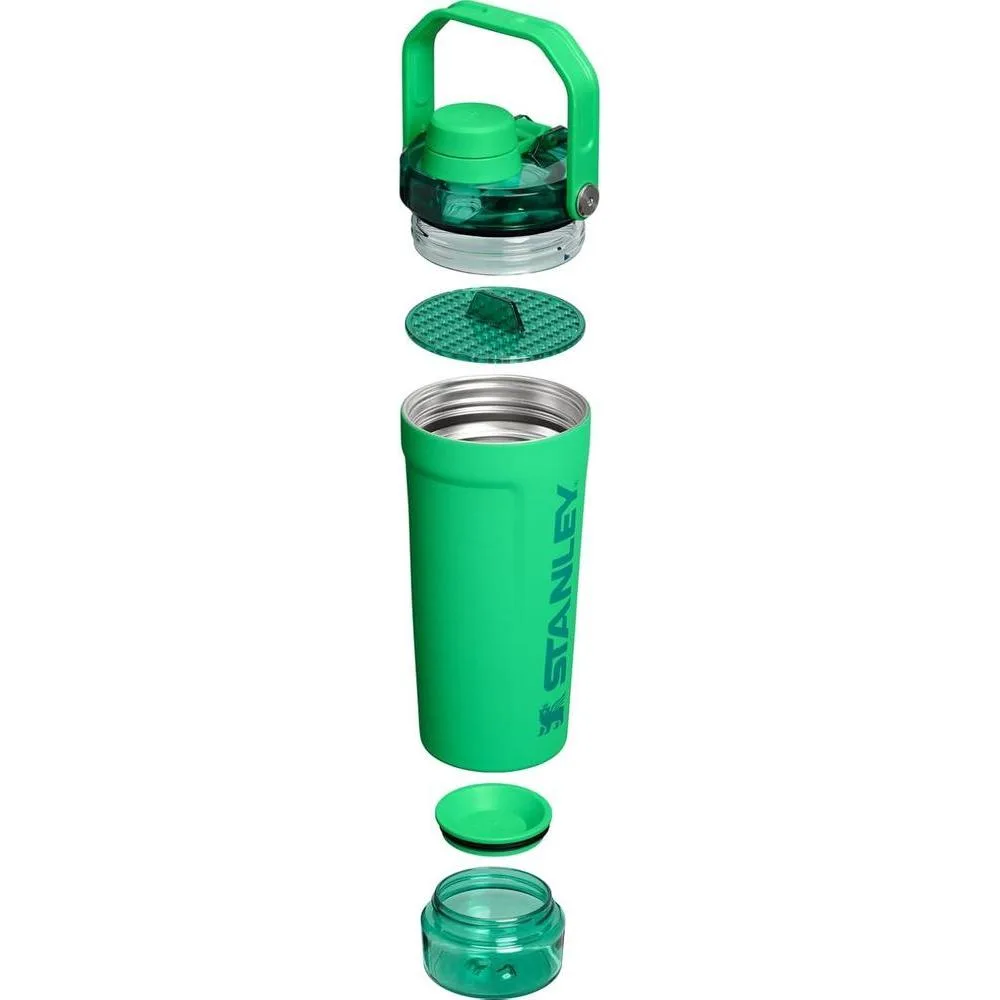 Stanley Activate Botella Shaker de acero inoxidable, almacenamiento de base, tapa de flujo rápido. Perfecta para proteínas