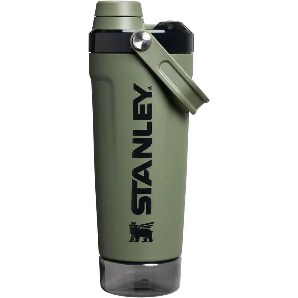 Stanley Activate Botella agitadora acero inoxidable a prueba de fugas con almacenamiento y tapa de flujo rápido