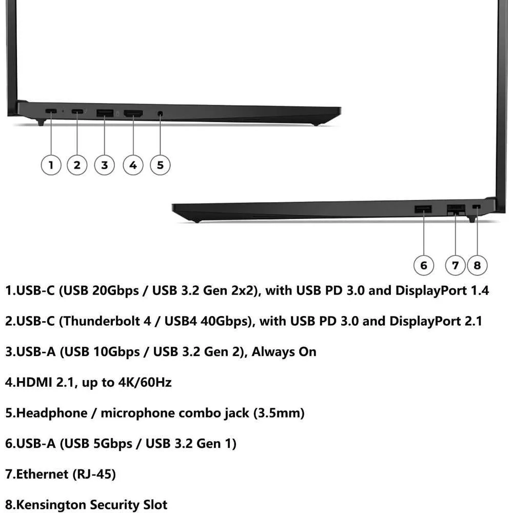 Lenovo ThinkPad E16 G2 Laptop, Intel 16-Core Ultra 7, 64GB RAM, 2TB SSD, LED Keyboard, WiFi 6E