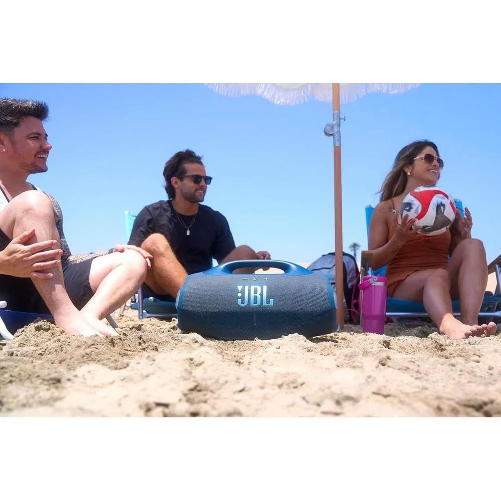 JBL Boombox 4 - Altavoz portátil impermeable con sonido masivo, 34 horas de reproducción y conexión Auracast negro