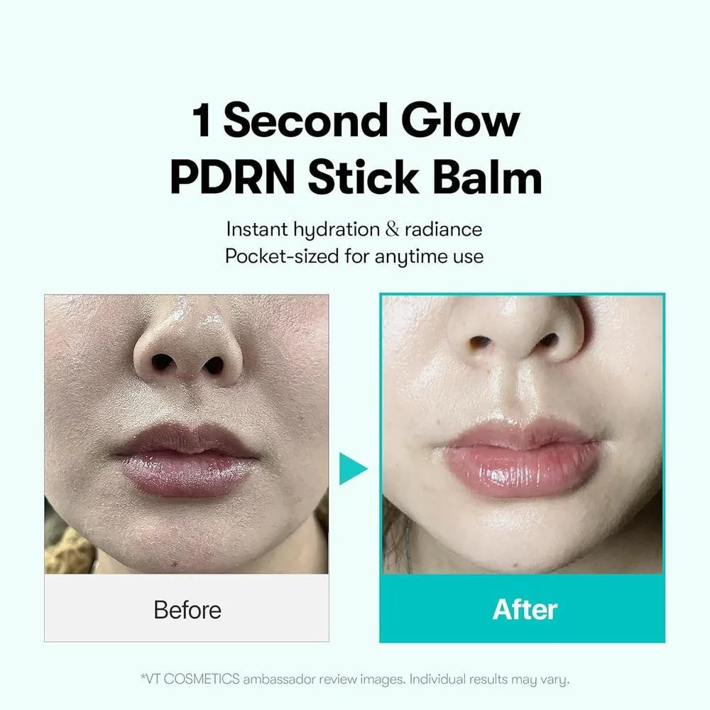 VT COSMETICS PDRN Essence Stick, bálsamo de colágeno multiarrugas todo en uno para ojos y cuello, base de maquillaje brillante
