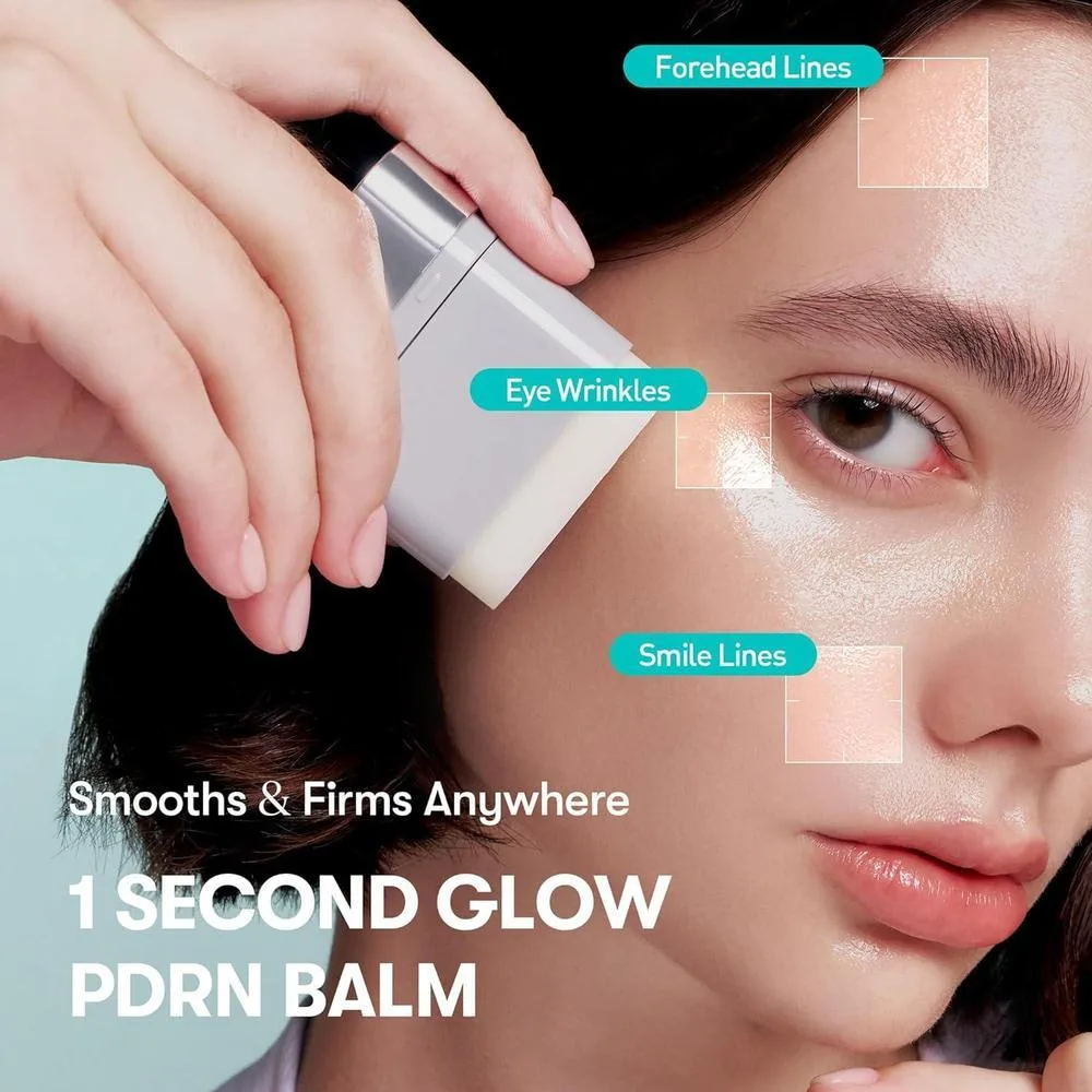 VT COSMETICS PDRN Essence Stick, bálsamo de colágeno multiarrugas todo en uno para ojos y cuello, base de maquillaje brillante