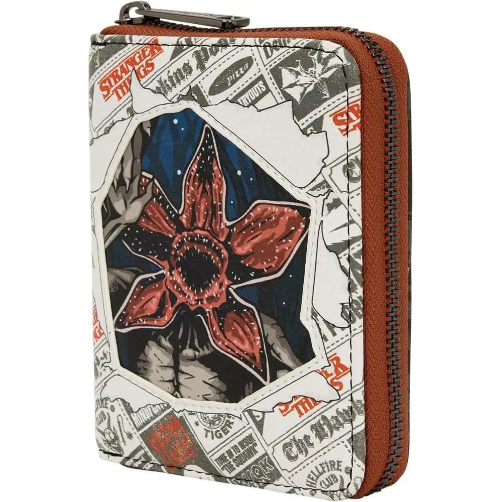 Cartera Loungefly Stranger Things 5 con cremallera, diseño multicolor, temática de TV