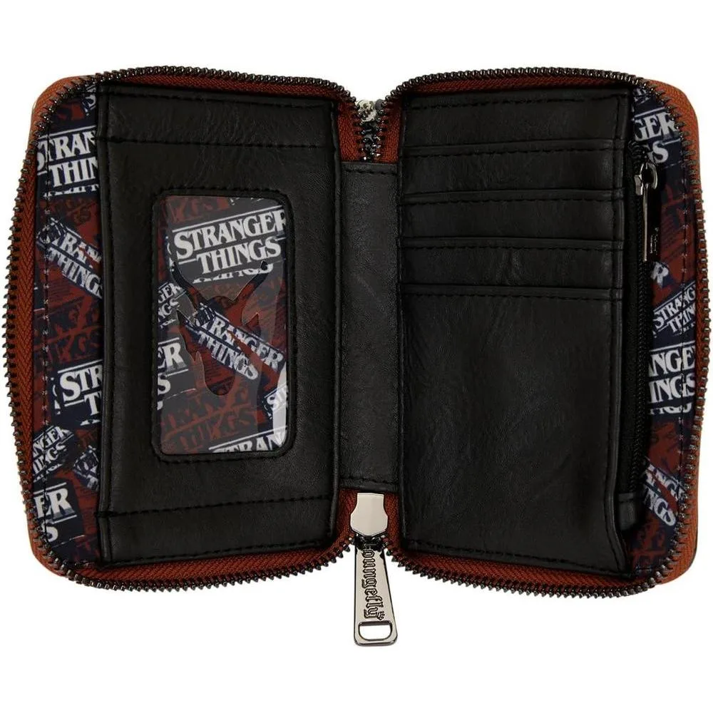 Cartera Loungefly Stranger Things 5 con cremallera, diseño multicolor, temática de TV