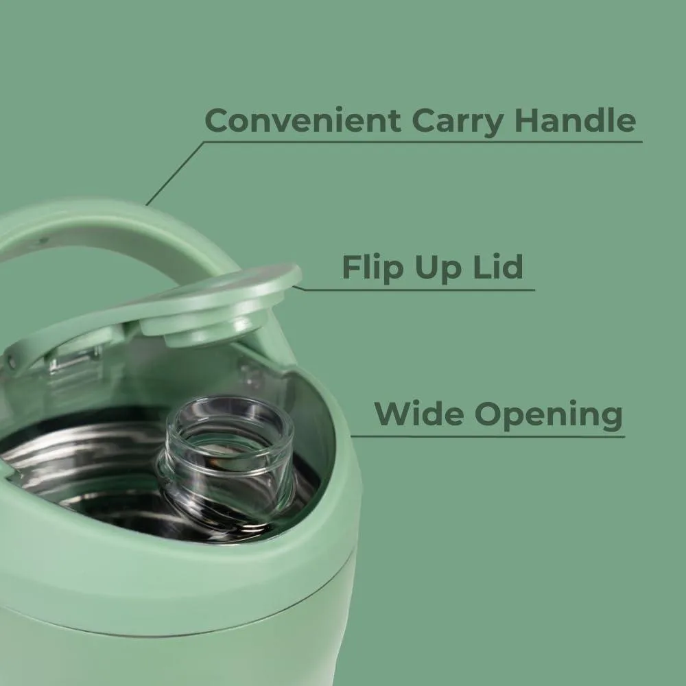 HydroJug Coctelera de acero inoxidable aislada a prueba de fugas y sin BPA con rejilla de mezcla silenciosa