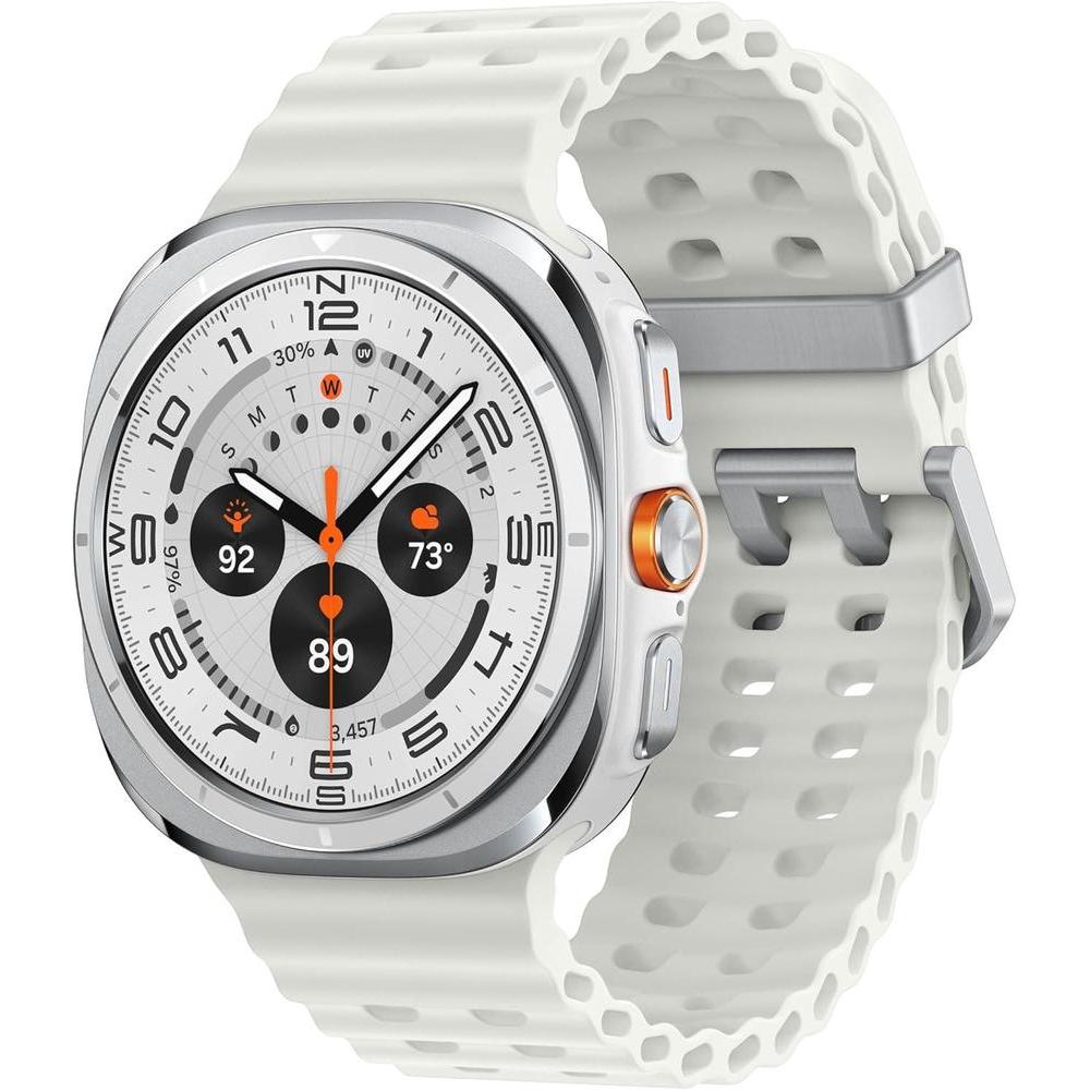 Samsung Galaxy Watch Ultra 47mm LTE Smartwatch, Titanium Casing, Advanced Sleep Coaching, Running Coach, Energy Score, Heart Rate Tracking, GPS, 2025, Titanium White [US Version, 2 Yr Warranty]