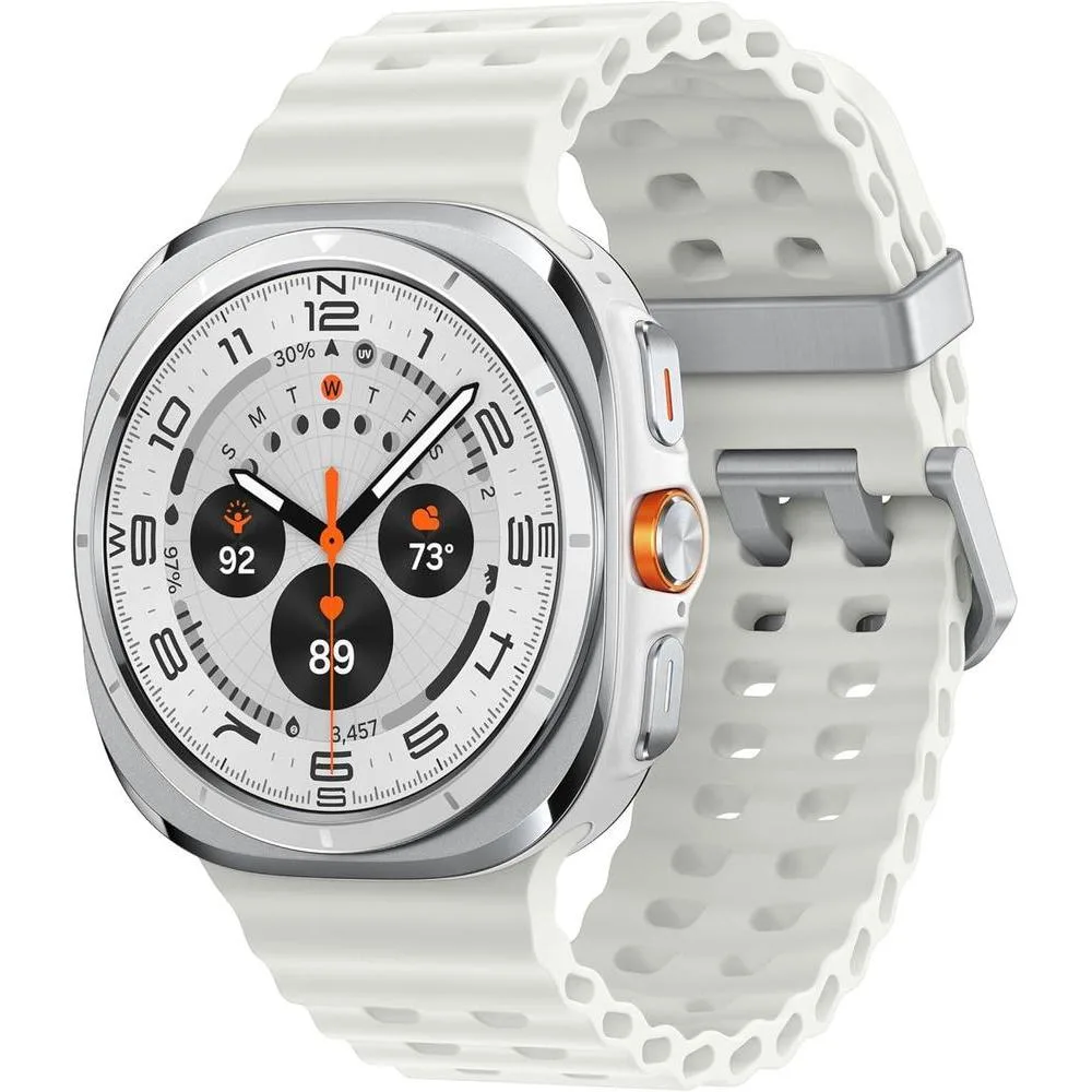 Samsung Galaxy Watch Ultra 47mm LTE Smartwatch, Titanium Casing, Advanced Sleep Coaching, Running Coach, Energy Score, Heart Rate Tracking, GPS, 2025, Titanium White [US Version, 2 Yr Warranty]