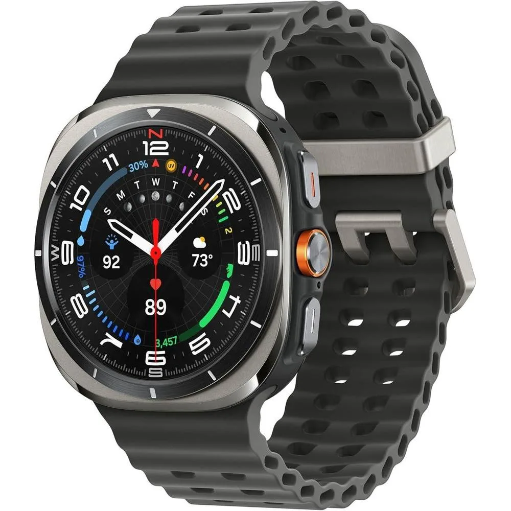 Samsung Galaxy Watch Ultra 47mm LTE Smartwatch, Titanium Casing, Advanced Sleep Coaching, Running Coach, Energy Score, Heart Rate Tracking, GPS, 2025, Titanium Silver [US Version, 2 Yr Warranty]