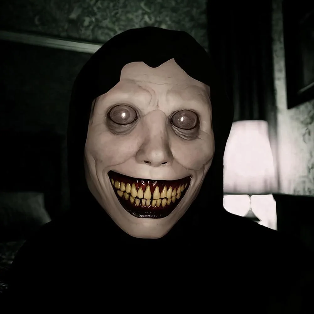 Máscara realista de látex de Halloween espeluznante con diseño de terror, ojos demoníacos y ajuste cómodo para adultos