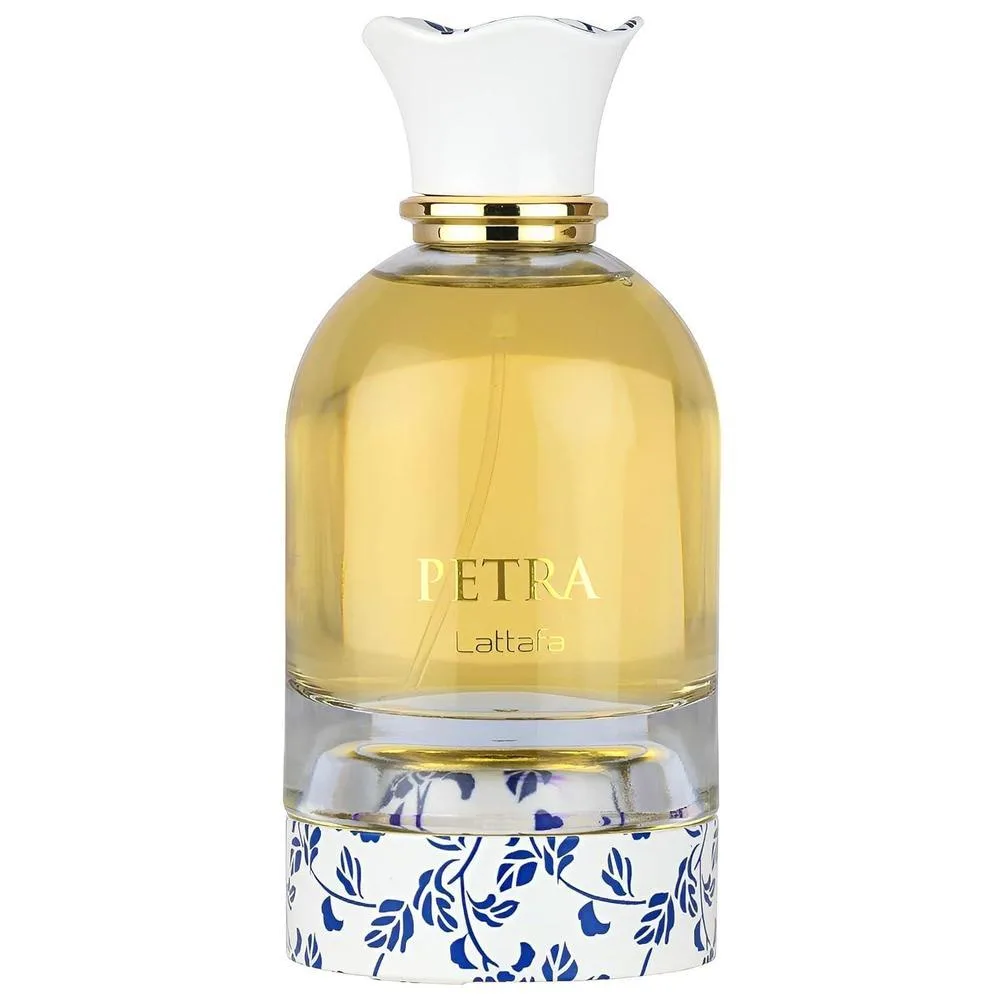 Lattafa Petra - Eau de Parfum afrutado, gourmand y floral con almizcle de larga duración unisex