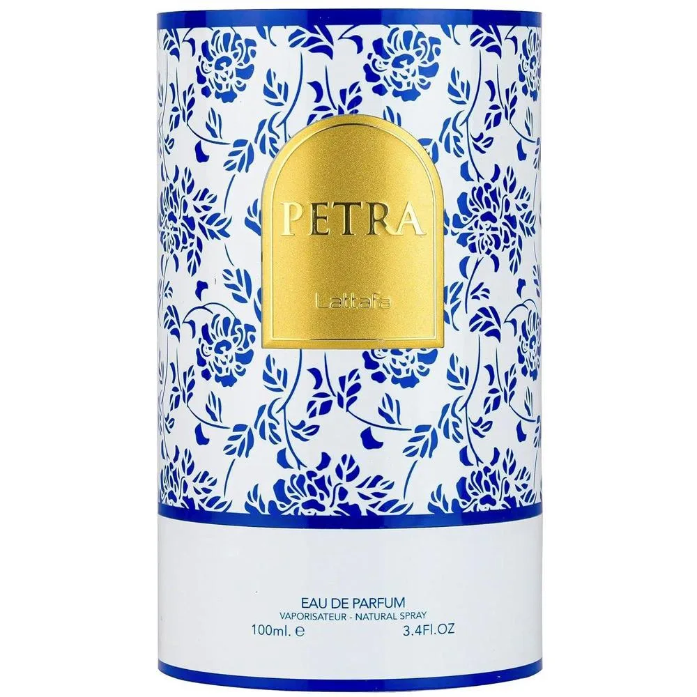 Lattafa Petra - Eau de Parfum afrutado, gourmand y floral con almizcle de larga duración unisex